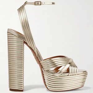 Aquazzura Gold Platform Sandals